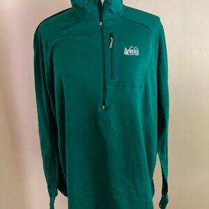 REI Green Quarter-Zip Pullover
